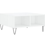 VidaXL Salontafel 60x60x30 cm bewerkt hout hoogglans wit