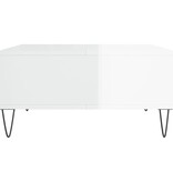 VidaXL Salontafel 60x60x30 cm bewerkt hout hoogglans wit