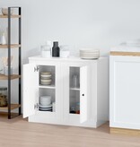 VidaXL Dressoirs 2 st 37,5x35,5x67,5 cm bewerkt hout hoogglans wit
