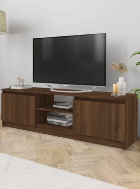 VidaXL Tv-meubel 120x30x35,5 cm bewerkt hout bruin eikenkleur