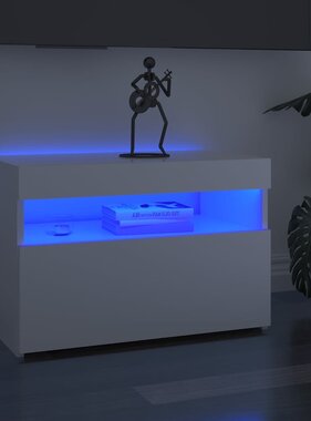 VidaXL Tv-meubel met LED-verlichting 60x35x40 cm hoogglans wit