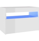 VidaXL Tv-meubel met LED-verlichting 60x35x40 cm hoogglans wit