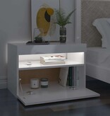 VidaXL Tv-meubel met LED-verlichting 60x35x40 cm hoogglans wit