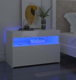 VidaXL Tv-meubel met LED-verlichting 60x35x40 cm hoogglans wit