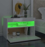 VidaXL Tv-meubel met LED-verlichting 60x35x40 cm hoogglans wit