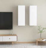 VidaXL Tv-meubels 2 st 30,5x30x90 cm bewerkt hout wit
