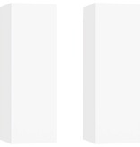 VidaXL Tv-meubels 2 st 30,5x30x90 cm bewerkt hout wit