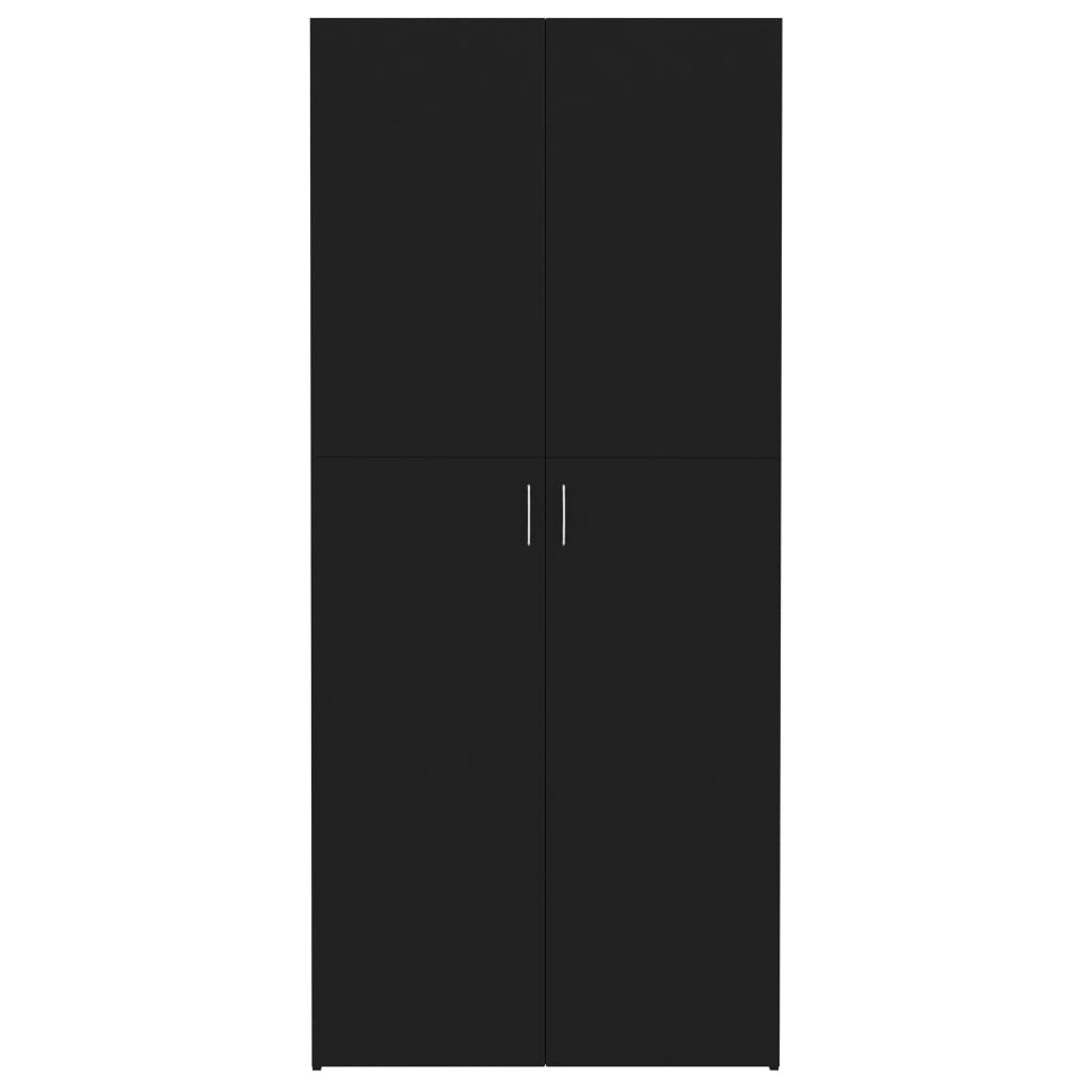 VidaXL Schoenenkast 80x35,5x180 cm bewerkt hout zwart