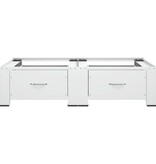 VidaXL Wasmachine- en drogerverhoger dubbel met lades wit