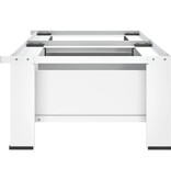 VidaXL Wasmachine- en drogerverhoger dubbel met lades wit