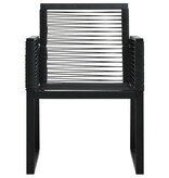 VidaXL Tuinstoelen 2 st PVC-rattan zwart