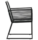 VidaXL Tuinstoelen 2 st PVC-rattan zwart