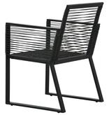 VidaXL Tuinstoelen 2 st PVC-rattan zwart