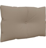 VidaXL Palletkussens 2 st stof taupe