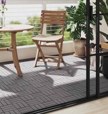 VidaXL Terrastegels 10 st 30x30 cm massief acaciahout greywash