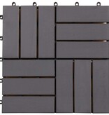 VidaXL Terrastegels 10 st 30x30 cm massief acaciahout greywash