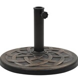 VidaXL Parasolvoet rond 19 kg polyresin bronskleurig