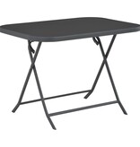 VidaXL Tuintafel inklapbaar 100x75x72 cm glas en staal grijs