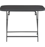 VidaXL Tuintafel inklapbaar 100x75x72 cm glas en staal grijs