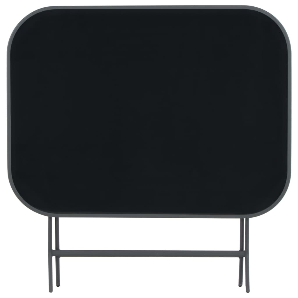 VidaXL Tuintafel inklapbaar 100x75x72 cm glas en staal grijs