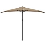 VidaXL Balkonparasol half met aluminium paal 300x155 cm taupe