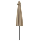 VidaXL Balkonparasol half met aluminium paal 300x155 cm taupe