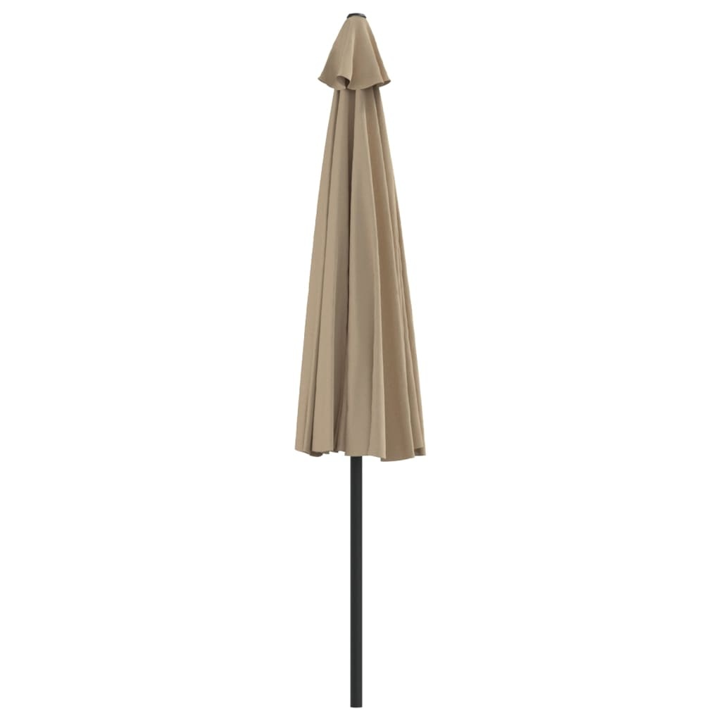 VidaXL Balkonparasol half met aluminium paal 300x155 cm taupe