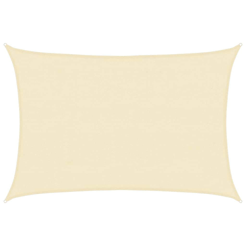 VidaXL Zonnescherm HDPE rechthoekig 4x6 m crémekleurig