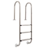VidaXL Zwembadladder met 3 sporten 120 cm roestvrij staal 304