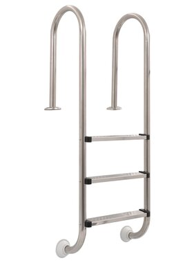 VidaXL Zwembadladder met 3 sporten 120 cm roestvrij staal 304