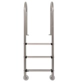 VidaXL Zwembadladder met 3 sporten 120 cm roestvrij staal 304