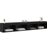 VidaXL TV Wandkasten Panama 2 pcs Zwart Eiken 100 x 30 x 30 cm