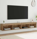 VidaXL TV Wandkasten Panama 2 pcs Artisan Eiken 100 x 30 x 30 cm