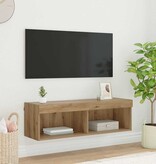 VidaXL TV-wandkast Panama Artisan Eiken 100 x 30 x 30 cm Bewerkt hout