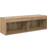 VidaXL TV-wandkast Panama Artisan Eiken 100 x 30 x 30 cm Bewerkt hout