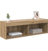 VidaXL TV-wandkast Panama Artisan Eiken 100 x 30 x 30 cm Bewerkt hout