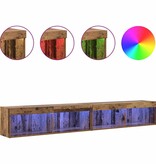 VidaXL TV Wandkasten Panama 2 pcs Oudhout 100 x 30 x 30 cm