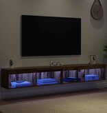 VidaXL TV Wandkasten Panama 2 pcs Oudhout 100 x 30 x 30 cm