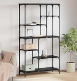 VidaXL Boekenkast Zwart Eiken 99 x 35,5 x 176 cm Bewerkt hout