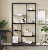 VidaXL Boekenkast Zwart Eiken 99 x 35,5 x 176 cm Bewerkt hout