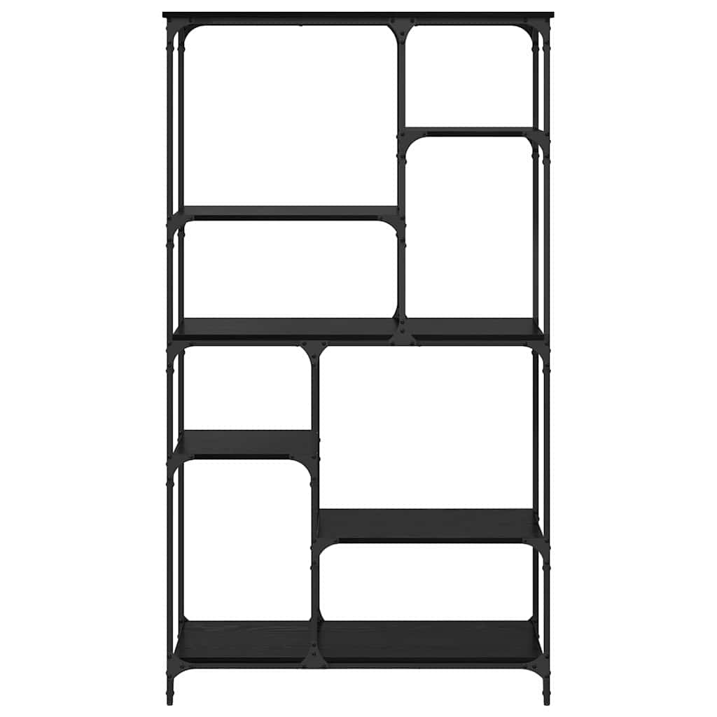 VidaXL Boekenkast Zwart Eiken 99 x 35,5 x 176 cm Bewerkt hout