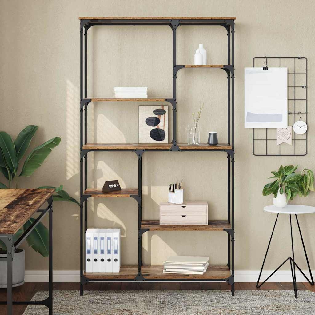 VidaXL Boekenkast Oudhout 99 x 35,5 x 176 cm Bewerkt hout