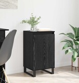 VidaXL Dressoir Zwart Eiken 40 x 35 x 70 cm Bewerkt hout