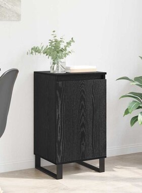 VidaXL Dressoir Zwart Eiken 40 x 35 x 70 cm Bewerkt hout