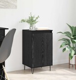 VidaXL Dressoir Zwart Eiken 40 x 35 x 70 cm Bewerkt hout