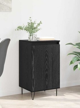 VidaXL Dressoir Zwart Eiken 40 x 35 x 70 cm Bewerkt hout