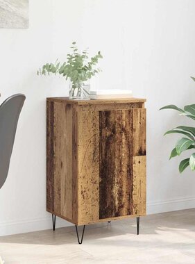 VidaXL Dressoir Wandgemonteerd Oudhout 40 x 35 x 70 cm Bewerkt hout