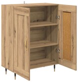 VidaXL Dressoir Artisan Eiken 69,5 x 34 x 90 cm Bewerkt hout