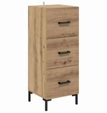 VidaXL Dressoir met lade Artisan Eiken 34,5 x 34 x 90 cm Bewerkt hout