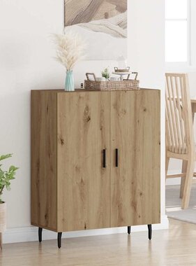 VidaXL Dressoir Artisan Eiken 69,5 x 34 x 90 cm Bewerkt hout